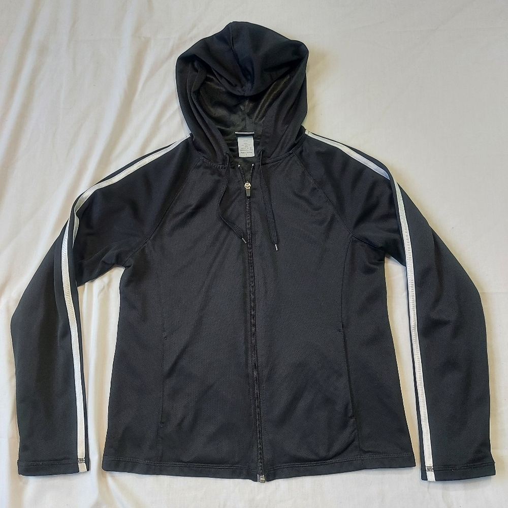 Champion C9 Mesh Black Zip Up Womens Hoodie, Small